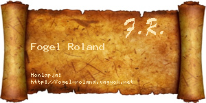 Fogel Roland névjegykártya